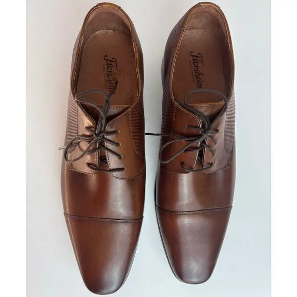 Florsheim Mens Shoes Sz 13D Postino Plain Toe Oxford Cognac Leather 15149-221 *