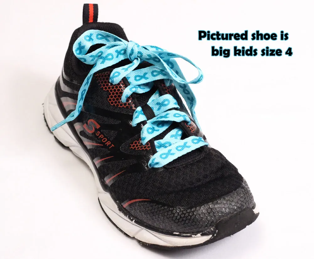 Food Allergy Awareness Shoelaces - Teal Ribbon