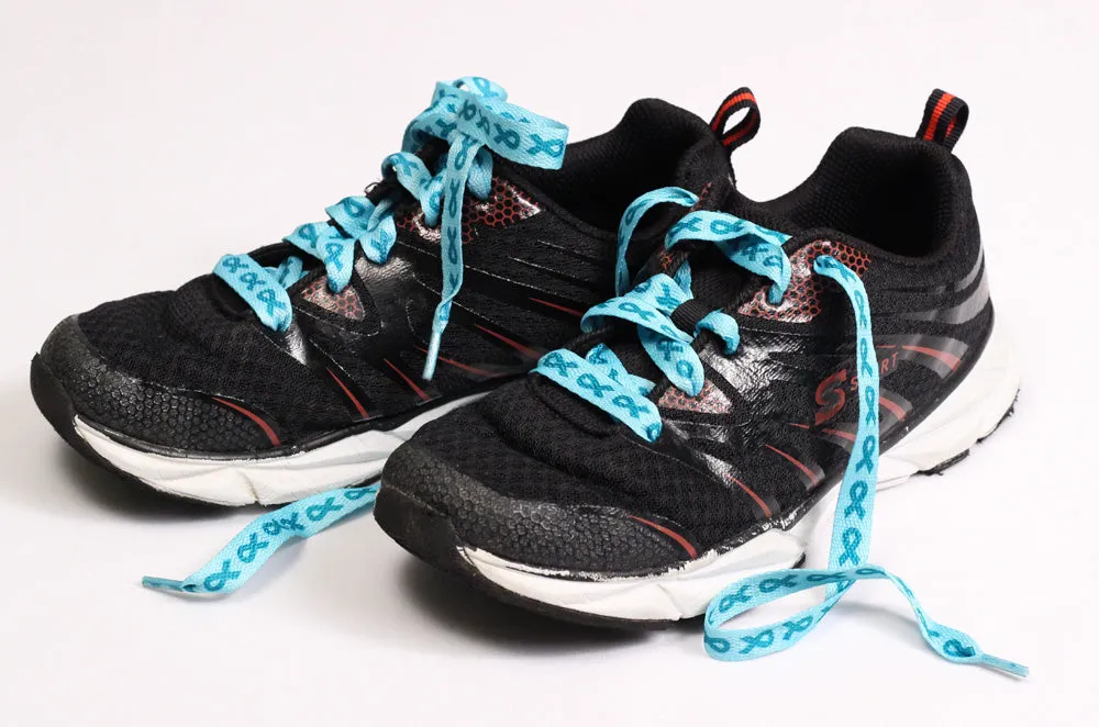 Food Allergy Awareness Shoelaces - Teal Ribbon