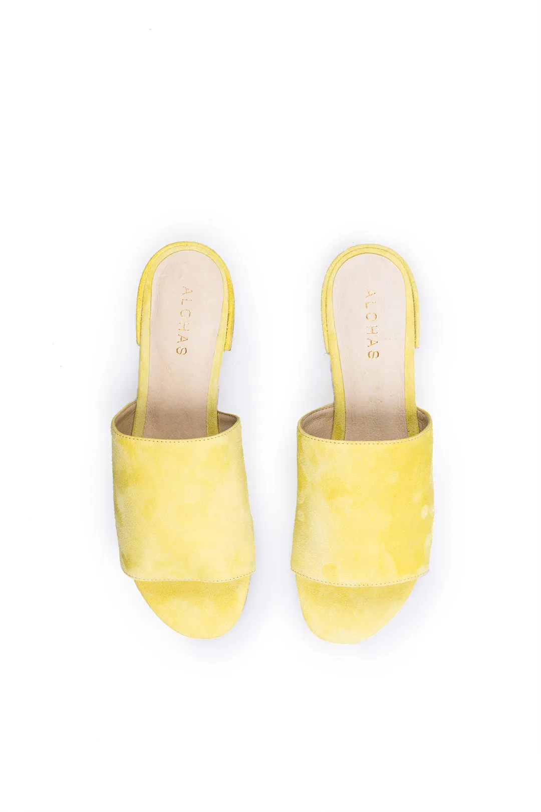 Gabrielle sárga mule-papucs