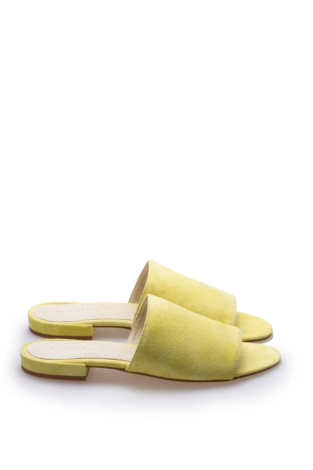 Gabrielle sárga mule-papucs