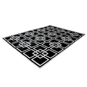 Gatsby's Garden Dhurrie Cotton Rug - Black