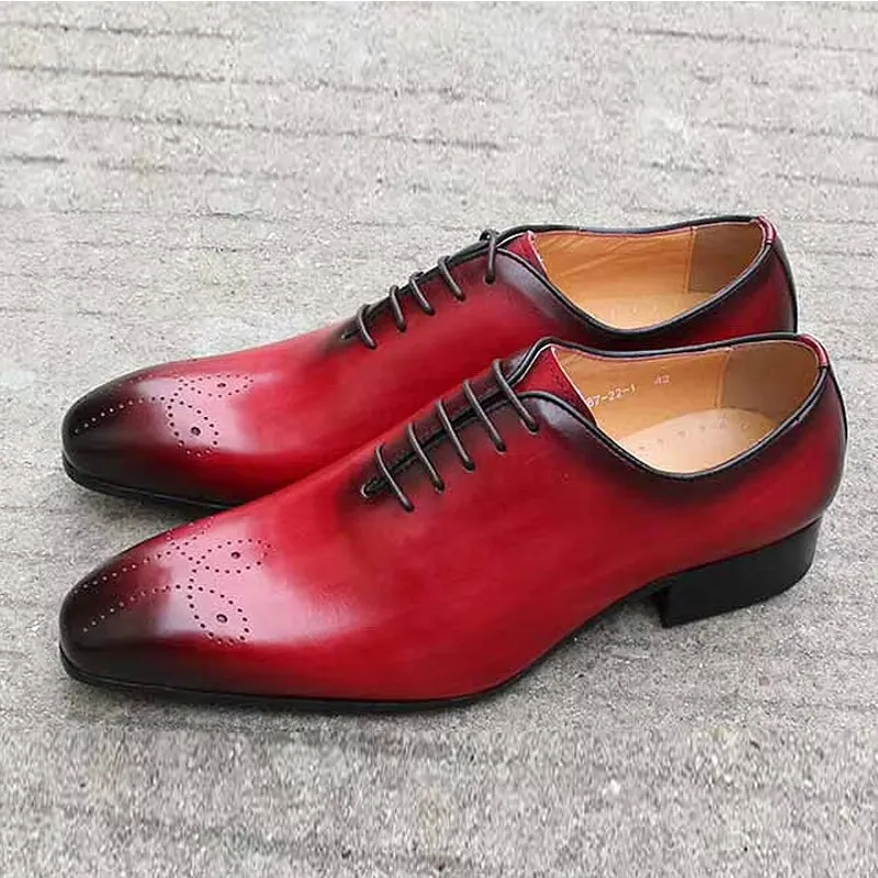Genuine Calf Leather Men Dress Shoes