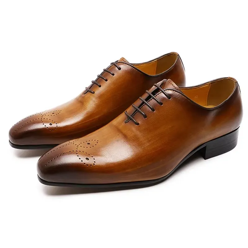 Genuine Calf Leather Men Dress Shoes
