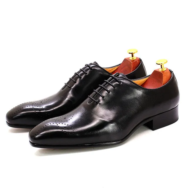 Genuine Calf Leather Men Dress Shoes