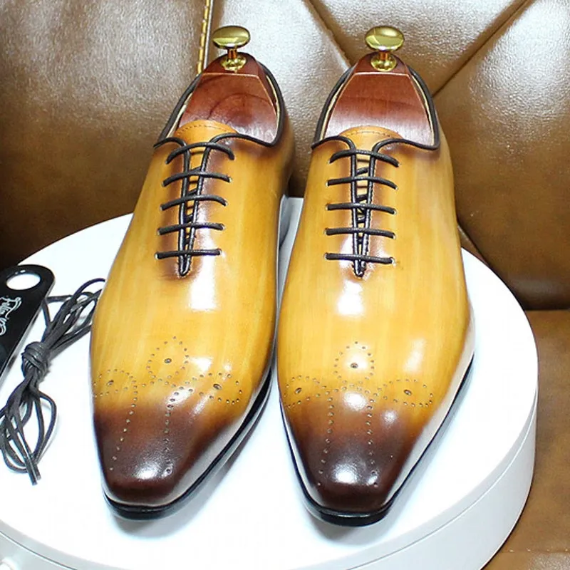 Genuine Calf Leather Men Dress Shoes