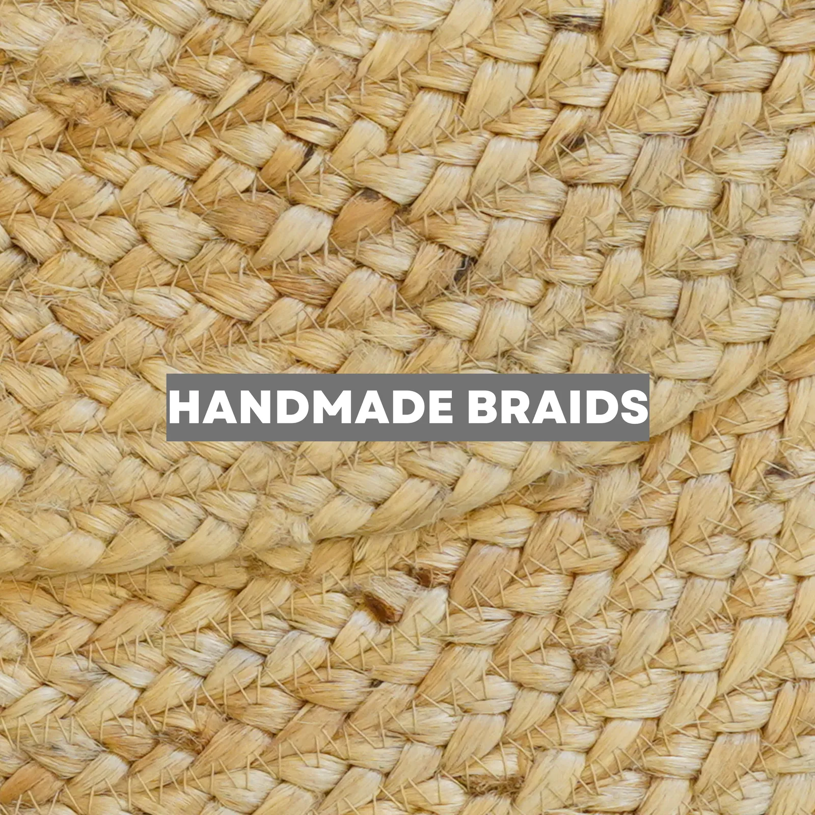 George Natural Jute Braided Oval Rugs