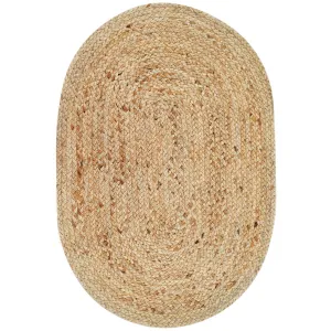 George Natural Jute Braided Oval Rugs