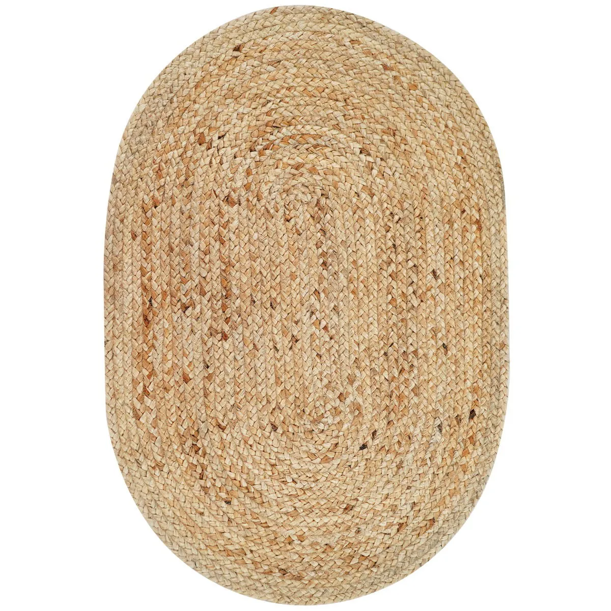 George Natural Jute Braided Oval Rugs