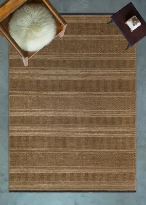 Gloria Jute Scandinavian Patterned Beige Kilim Rug 4002