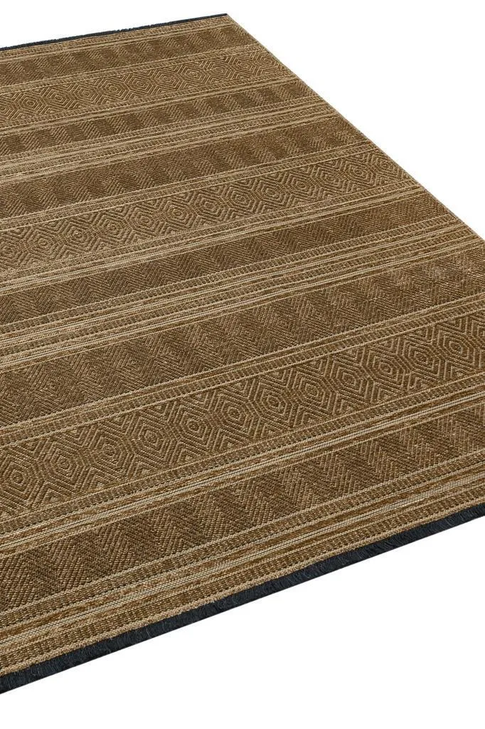 Gloria Jute Scandinavian Patterned Beige Kilim Rug 4002