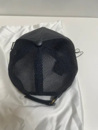 Gucci Logo Baseball Cap in Black Leather