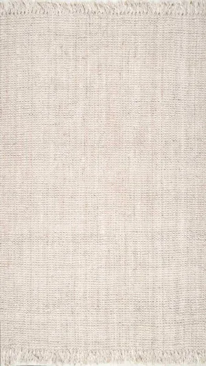 HAND WOVEN CHUNKY LOOP JUTE IVORY