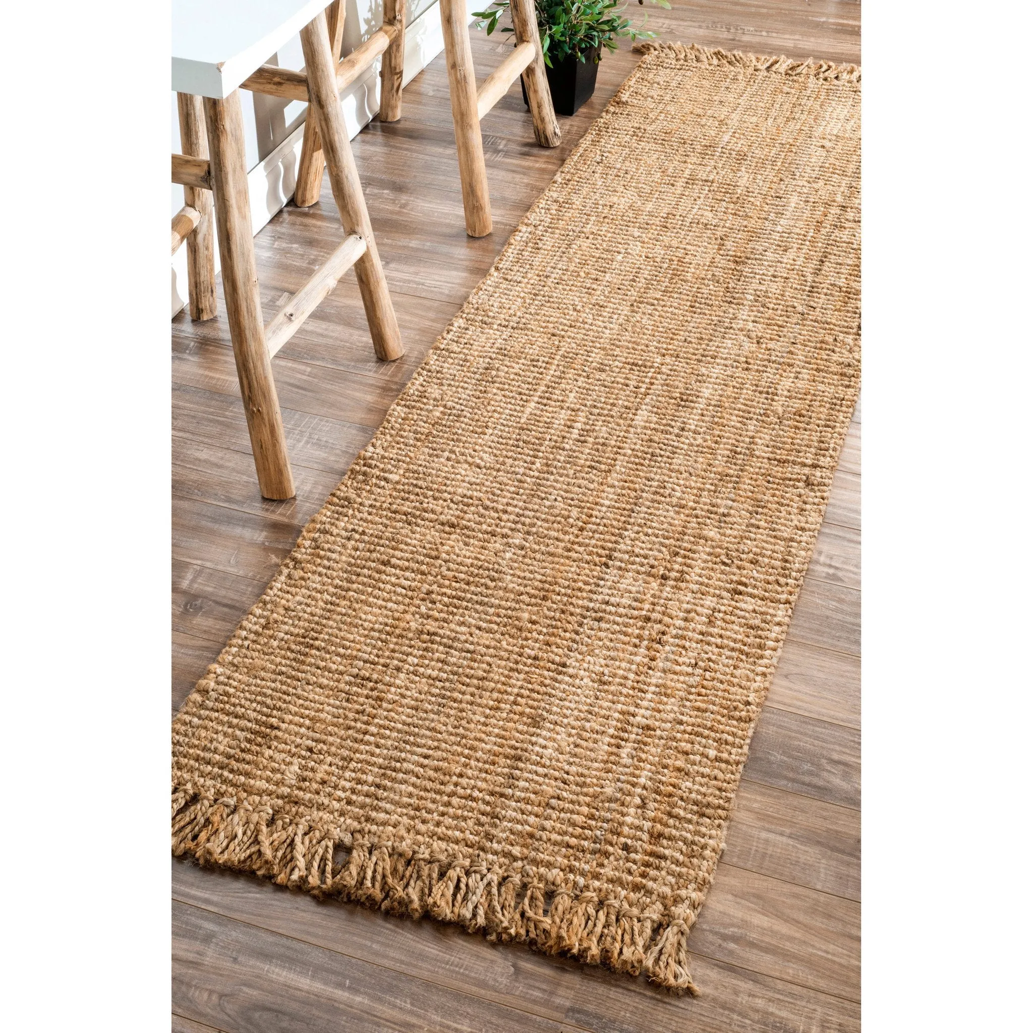 HAND WOVEN CHUNKY LOOP JUTE IVORY