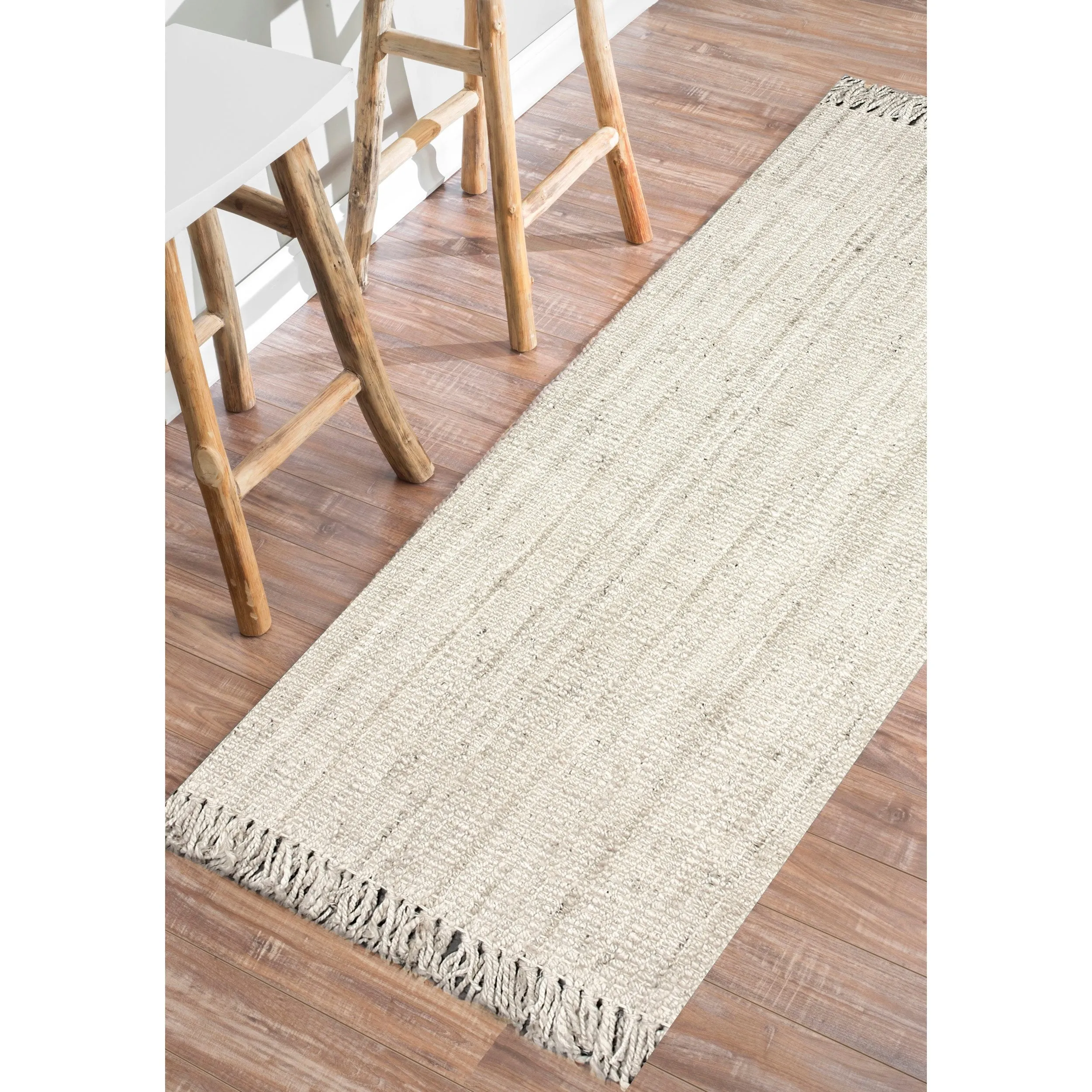 HAND WOVEN CHUNKY LOOP JUTE IVORY