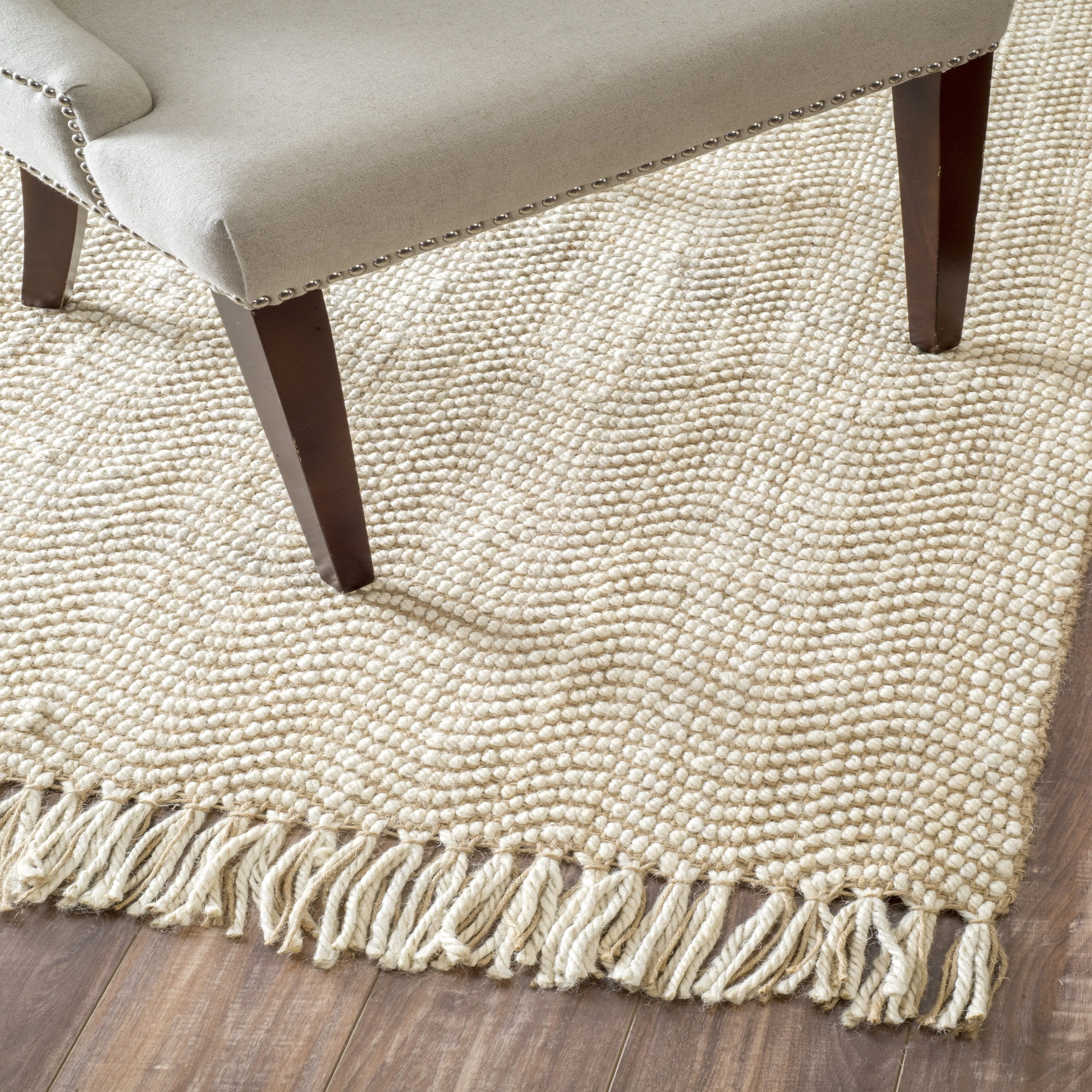 Hand Woven Don Jute with Fringe Rug