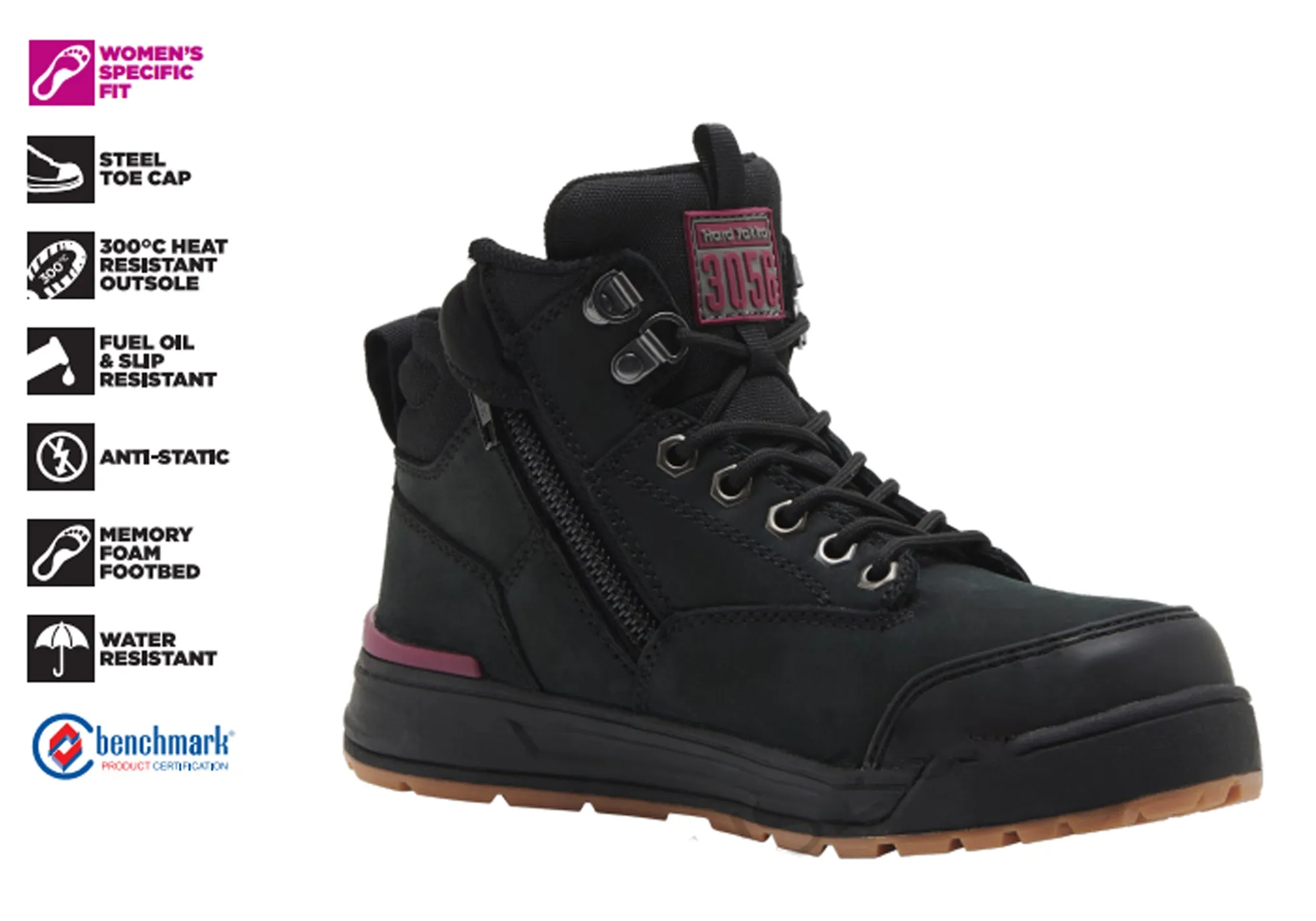 Hard Yakka Womens 3056 Comfortable Steel Toe Work Boots