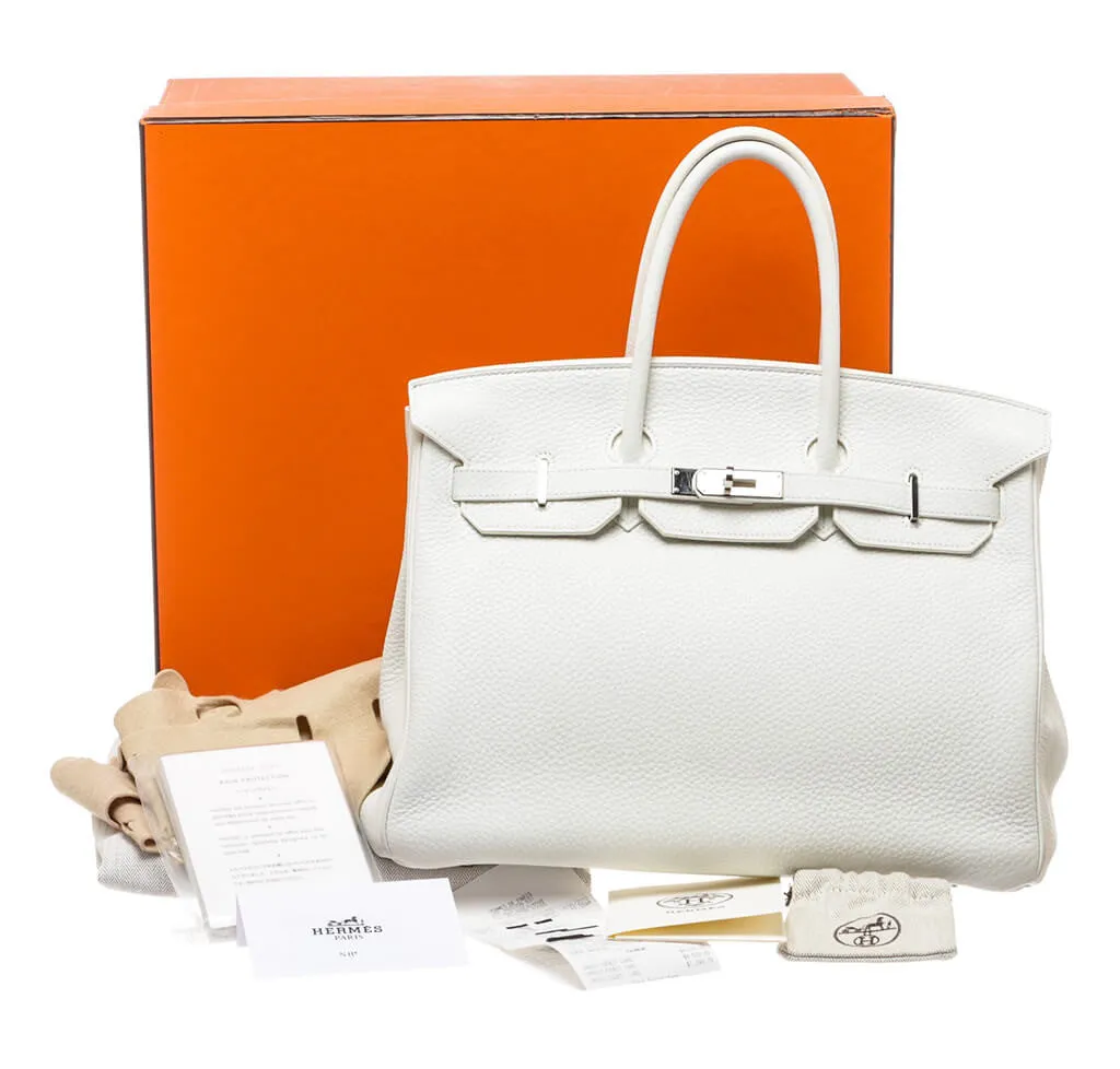 Hermès Togo Birkin Bag 35cm White
