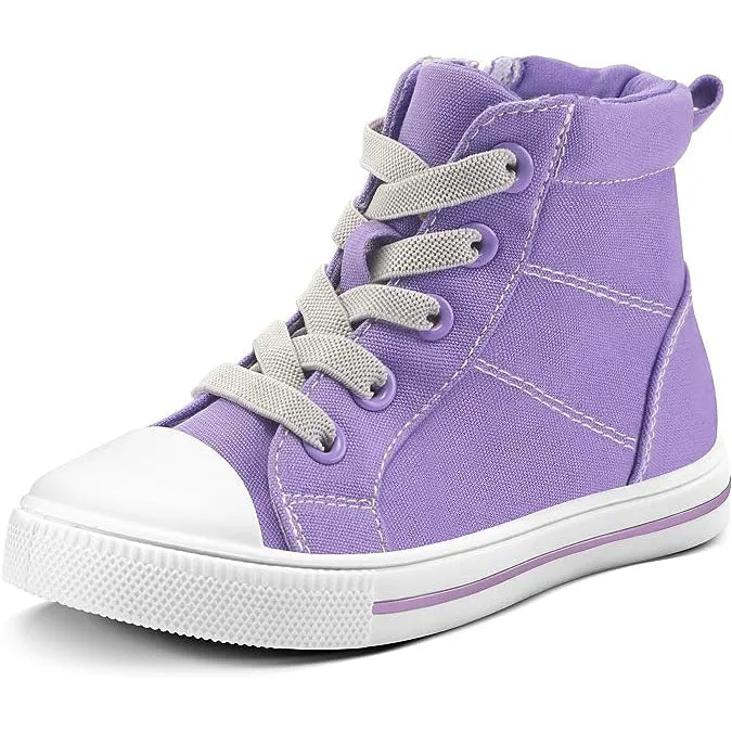 High Top Canvas Sneakers Purple