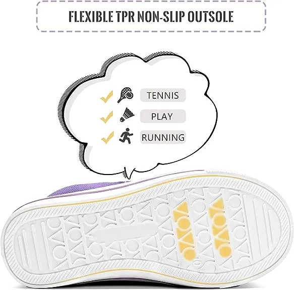 High Top Canvas Sneakers Purple