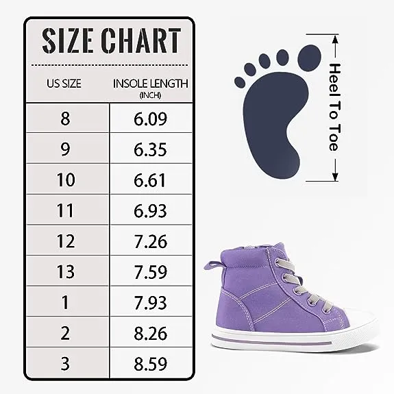 High Top Canvas Sneakers Purple