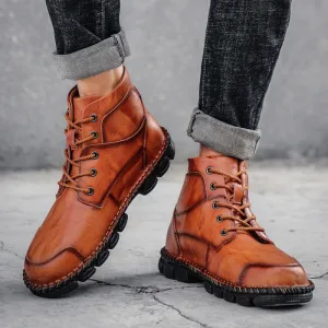 High Top Martin British Trendy Tooling Men's Boots