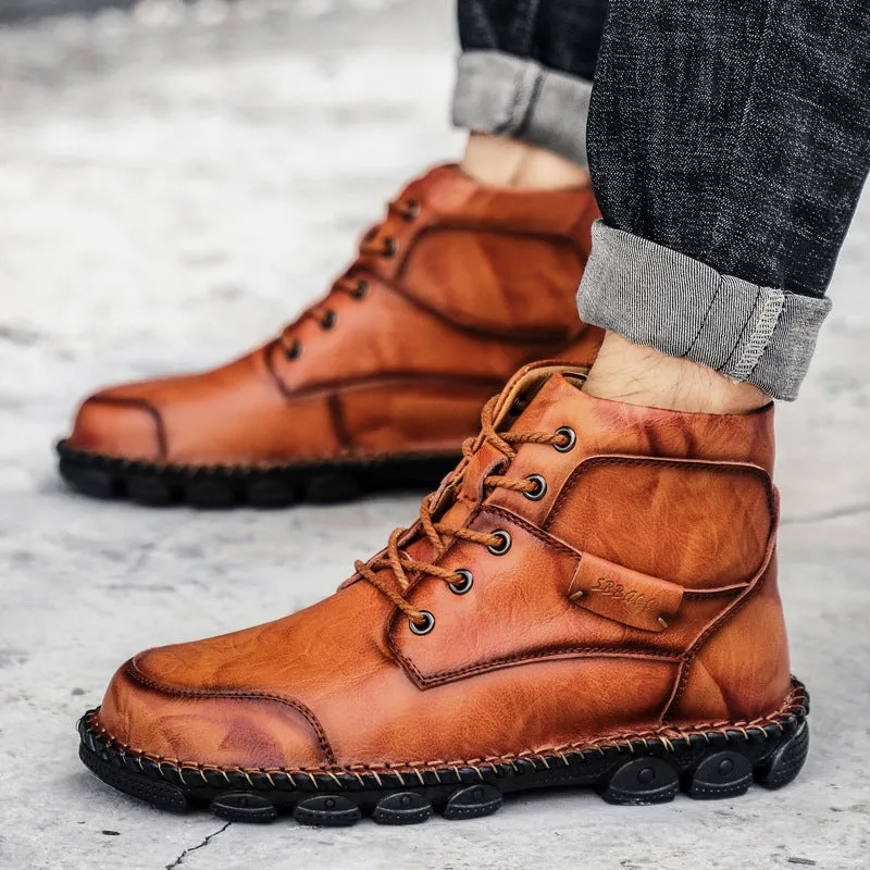 High Top Martin British Trendy Tooling Men's Boots