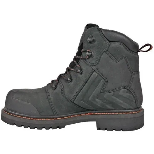 Hoss Men's Bronc 6" Composite Toe Waterproof Puncture Resistant  Work Boot - Black 60145