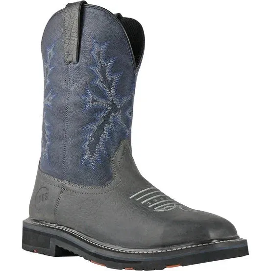 Hoss Men's Hunch Composite Toe Western Work Boot - Grey/Navy 92030