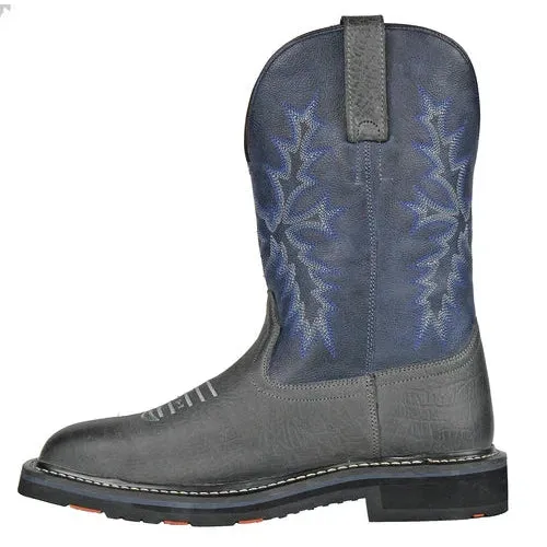Hoss Men's Hunch Composite Toe Western Work Boot - Grey/Navy 92030