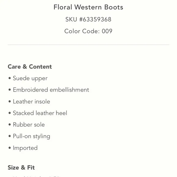 HP!!! 🎈Anthropologie Floral Western Boots Beaded Embellished Black Suede 41/10