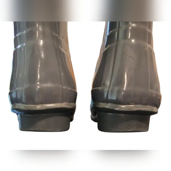HUNTER Original Gloss Gray Tall Rain Boots Size 7-Men 8-Women EU 39 UK 6