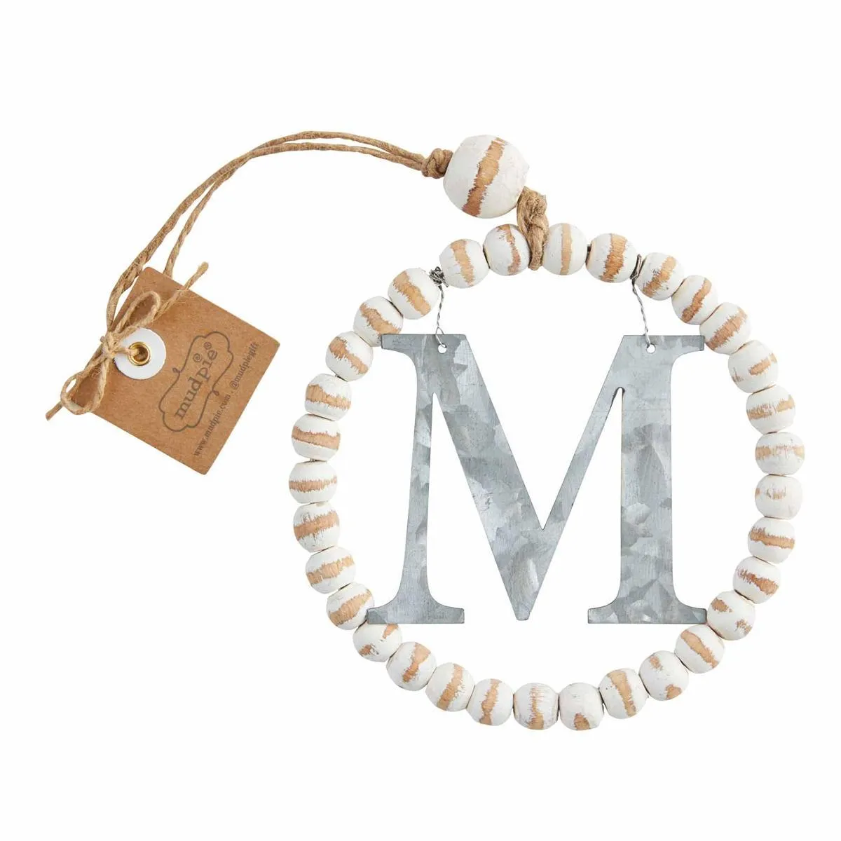 Initial Beaded Ornament