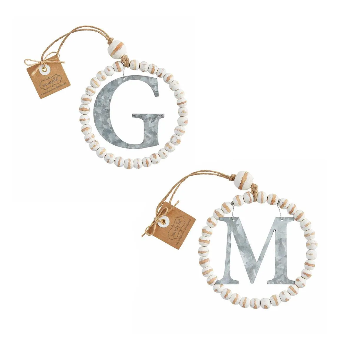 Initial Beaded Ornament