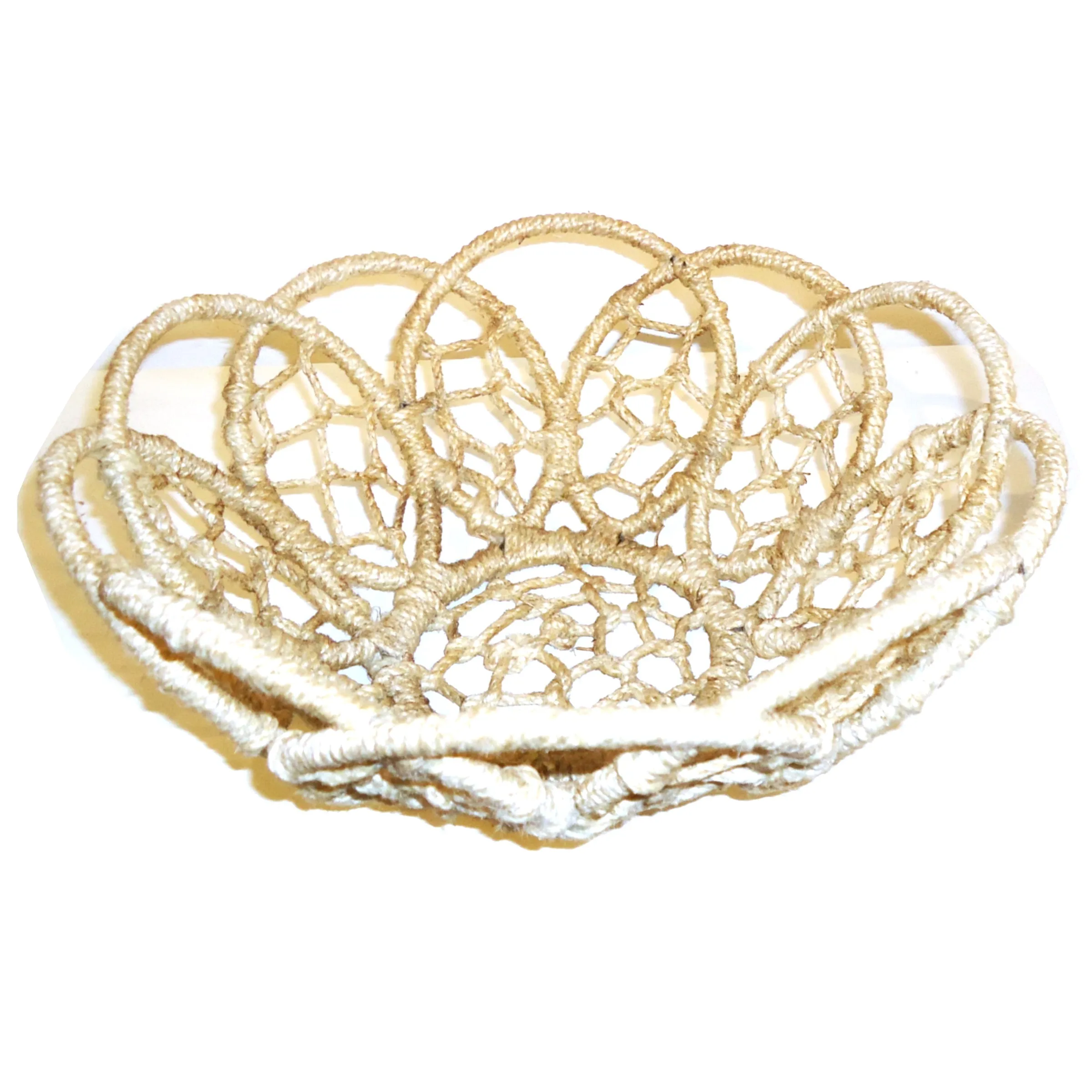 Iron Jute Basket - Cream, Medium