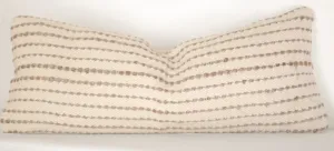 Ivory Cotton & Jute Lumbar Pillow