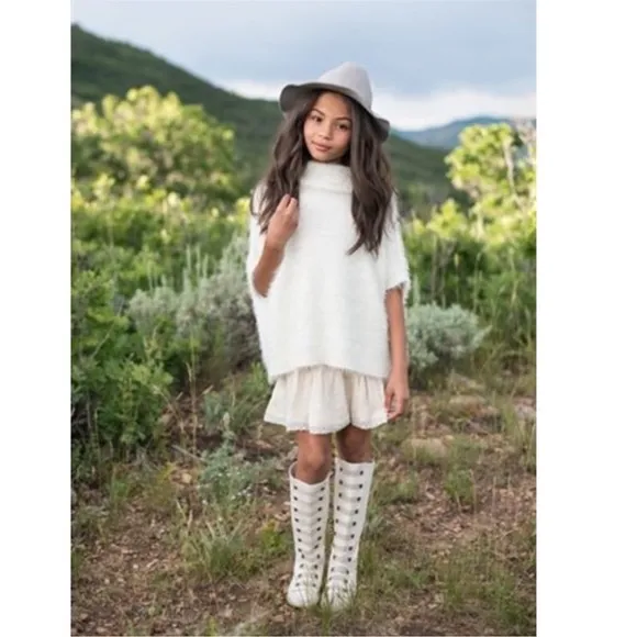 Joyfolie Leighton Lace Boots in Crème Toddler Girls 8