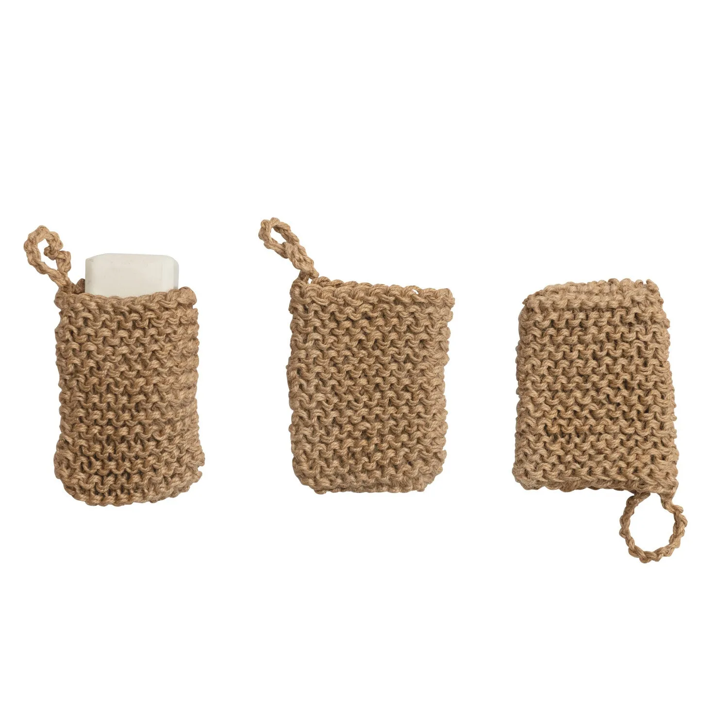 Jute Crocheted Body Scrubber/Soap Holder