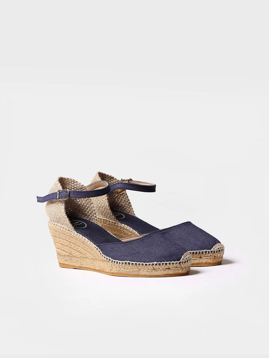 Jute wedge espadrilles with buckle - CALDES