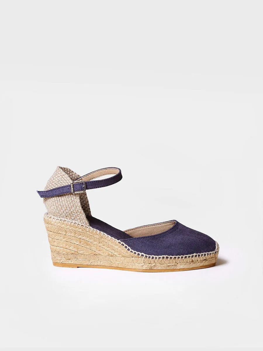 Jute wedge espadrilles with buckle - CALDES