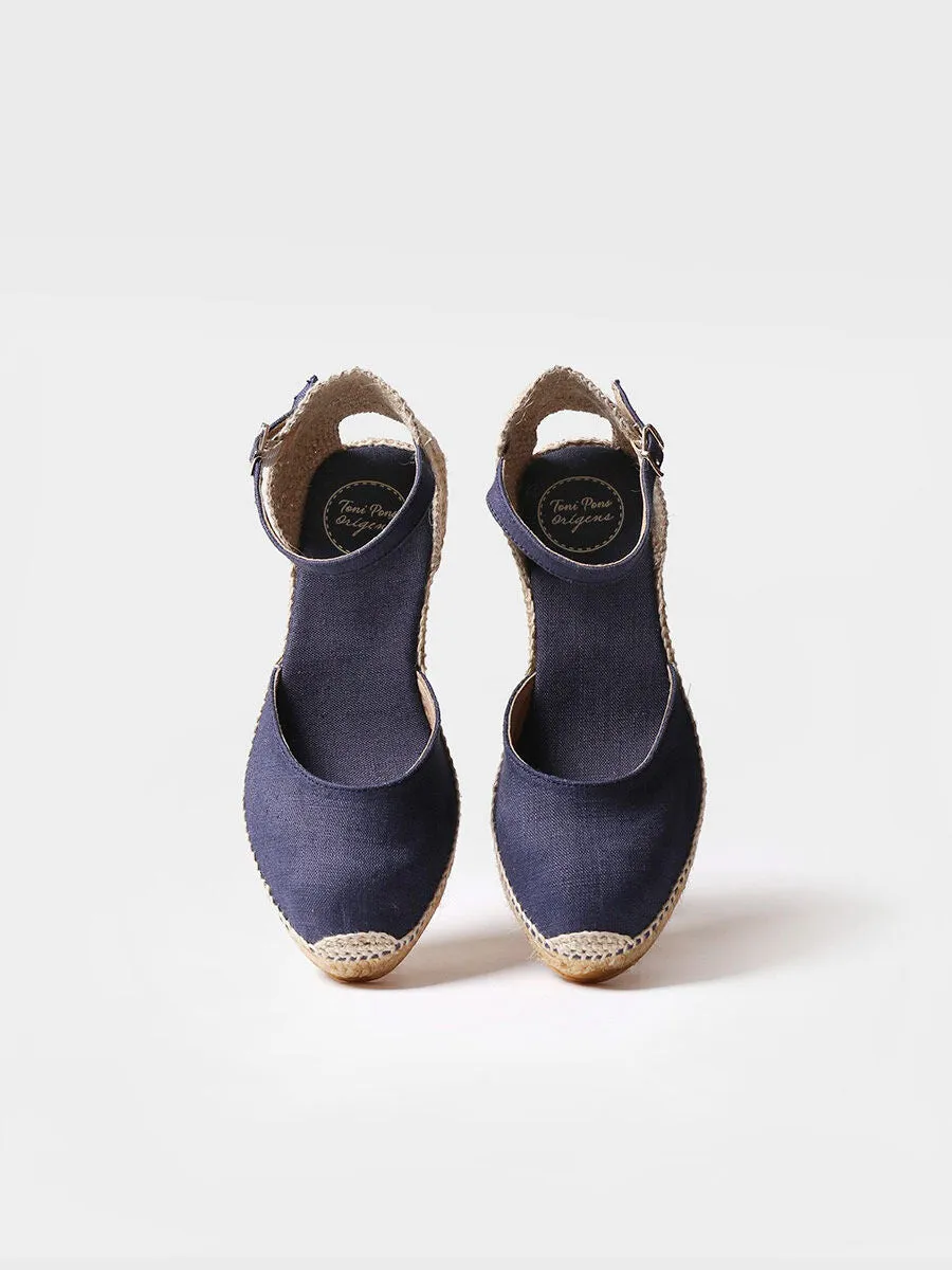 Jute wedge espadrilles with buckle - CALDES