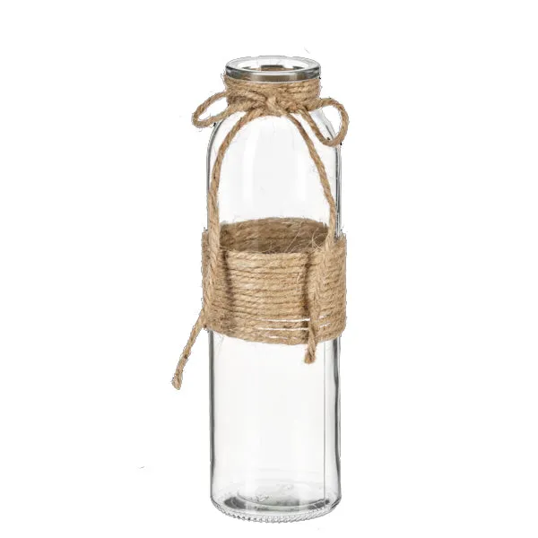 Jute Wrapped Bud Vase Set