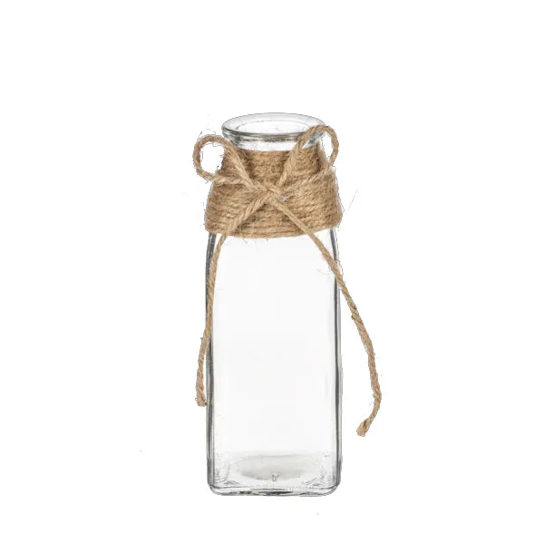 Jute Wrapped Bud Vase Set