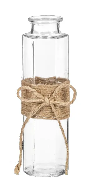 Jute Wrapped Bud Vase Set