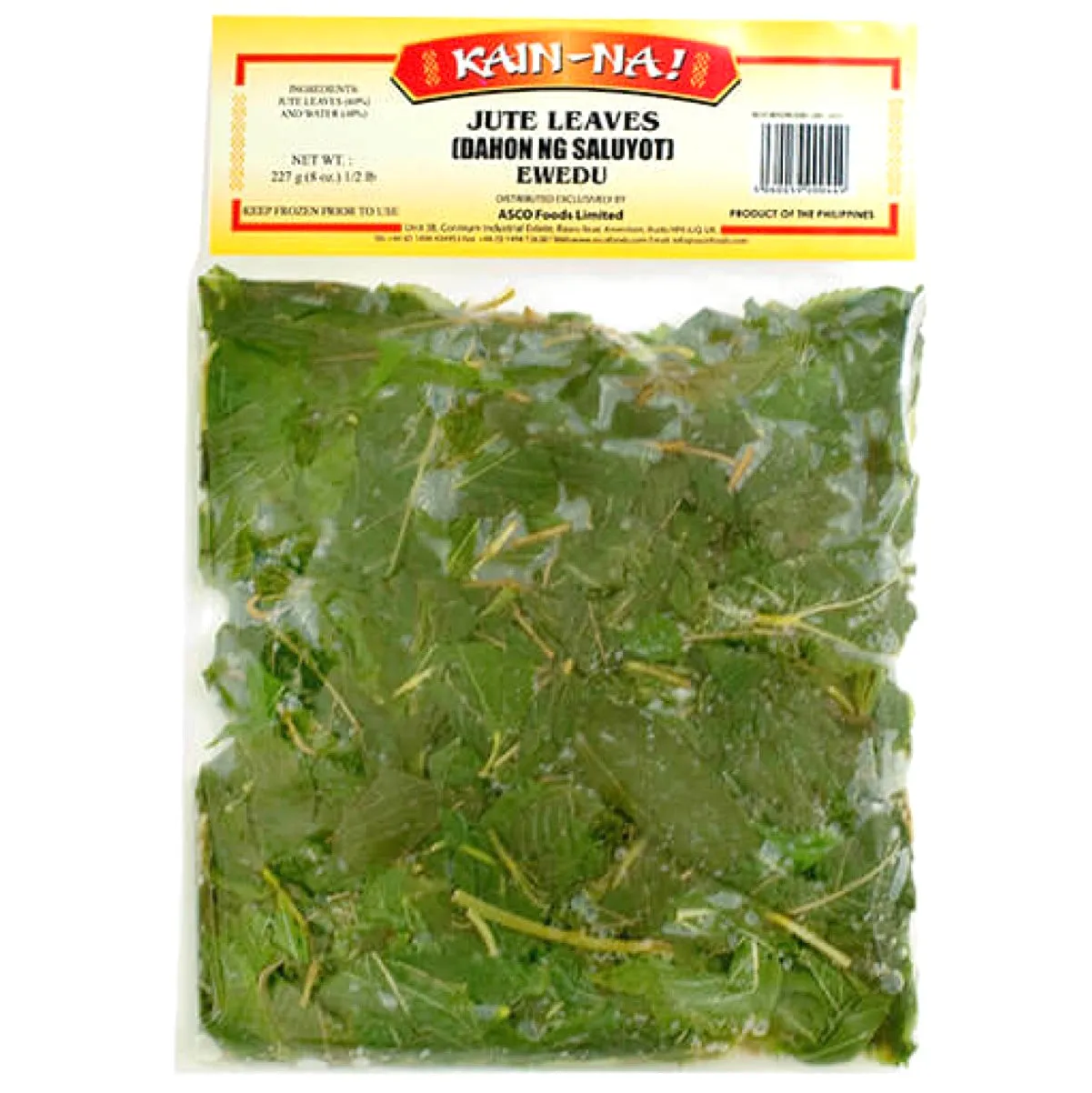Kain Na Frozen Jute Leaves (Saluyot) 227g