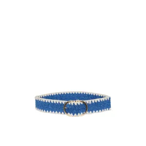 Karisa straw belt blue