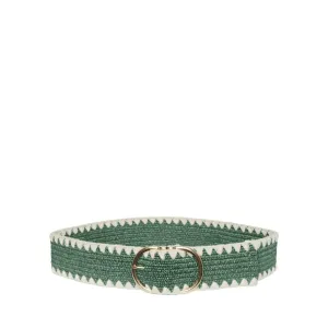 Karisa straw belt groen