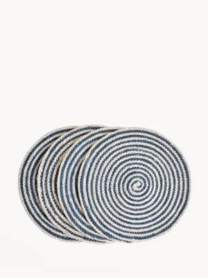Kata Spiral Placemat - Blue (Set of 4)