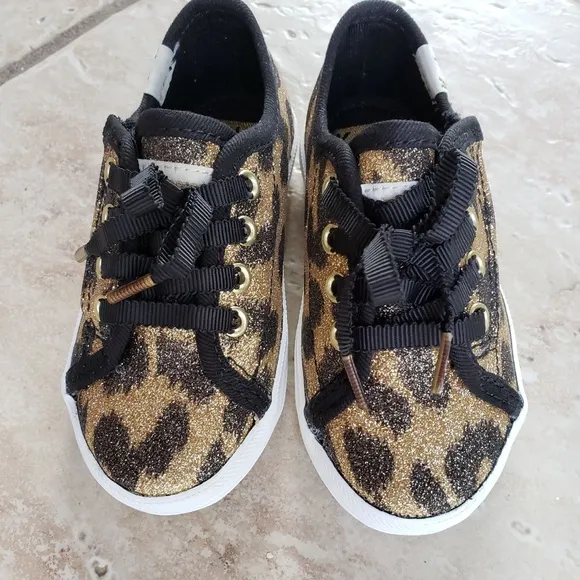 KATE SPADE x KEDS KICKSTART GLITTER LEOPARD TODDLER SNEAKERS:NIB SIZE 5.5,6,7,8