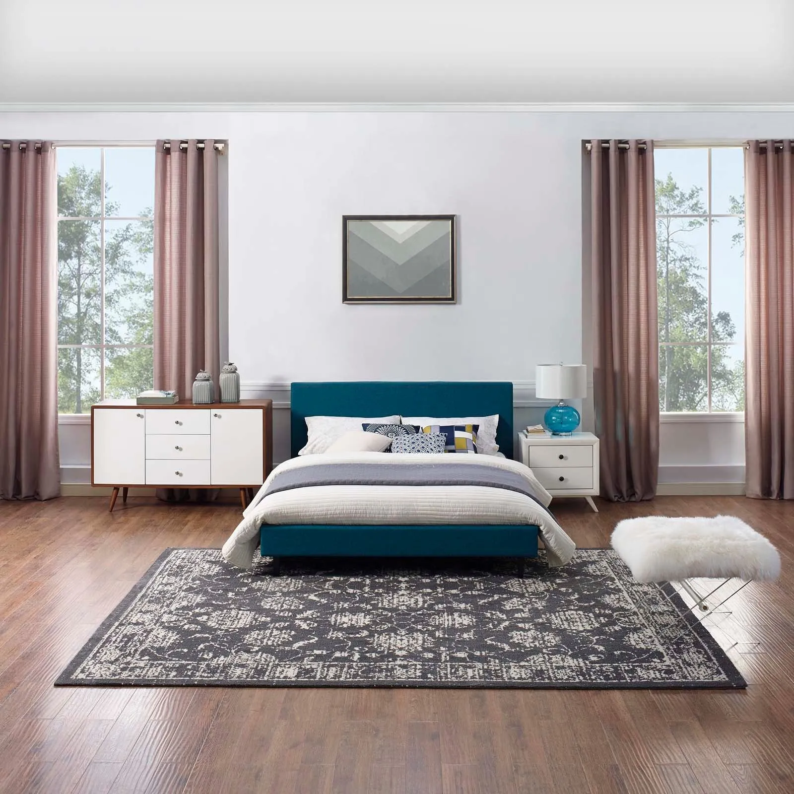 KAZIA DISTRESSED FLORAL LATTICE